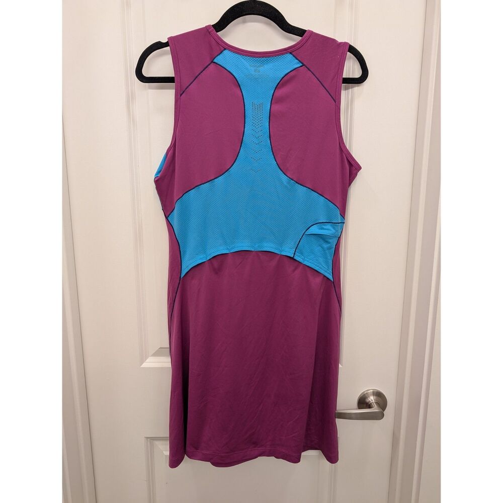 Patagonia All Weather Dress Medium Magenta Blue Racerback Trail Tennis Mesh